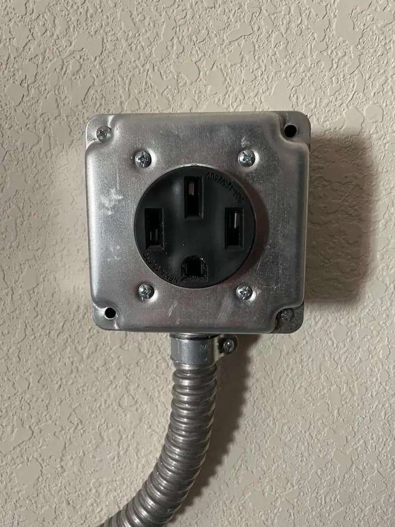 NEMA 14-50 outlet installed for Electrical Panel Upgrade in Western Springs
